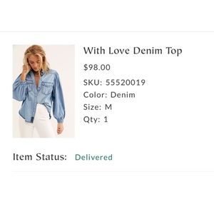 Free People Denim Top